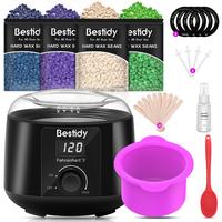 Bestidy Waxing Kit for Women and Men Home Wax Warmer with 4 Pack Hard Wax Beads Hot Wax Hair Removal for Brazilian Body Under...
