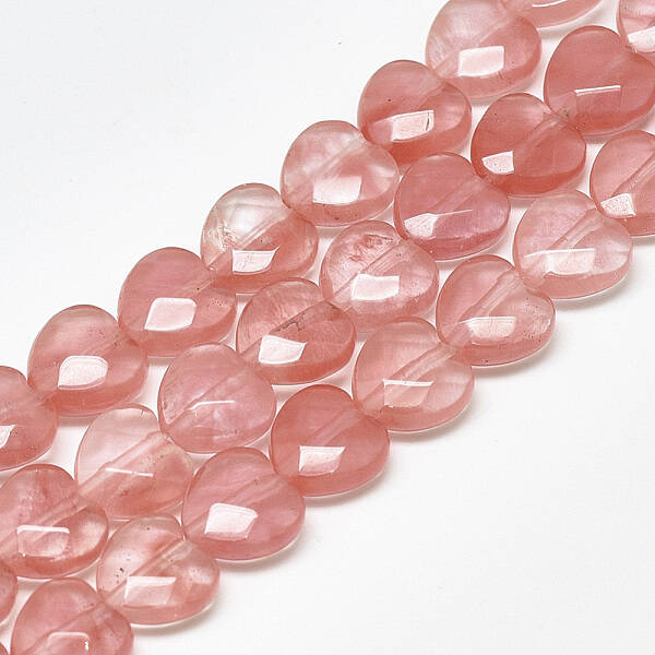 Cherry Quartz Glass Beads Strands