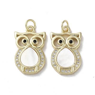 Brass Micro Pave Cubic Zirconia Pendants