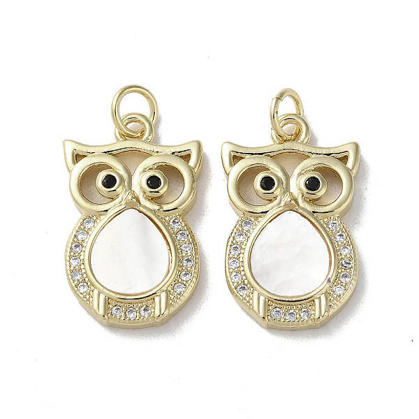 Brass Micro Pave Cubic Zirconia Pendants