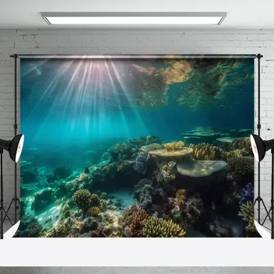 Undersea Landscape Coral Summer Photography Backdrop - Aperturee
