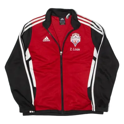 ADIDAS Montclair Football Club Track Jacket Red Boys 11-12Y