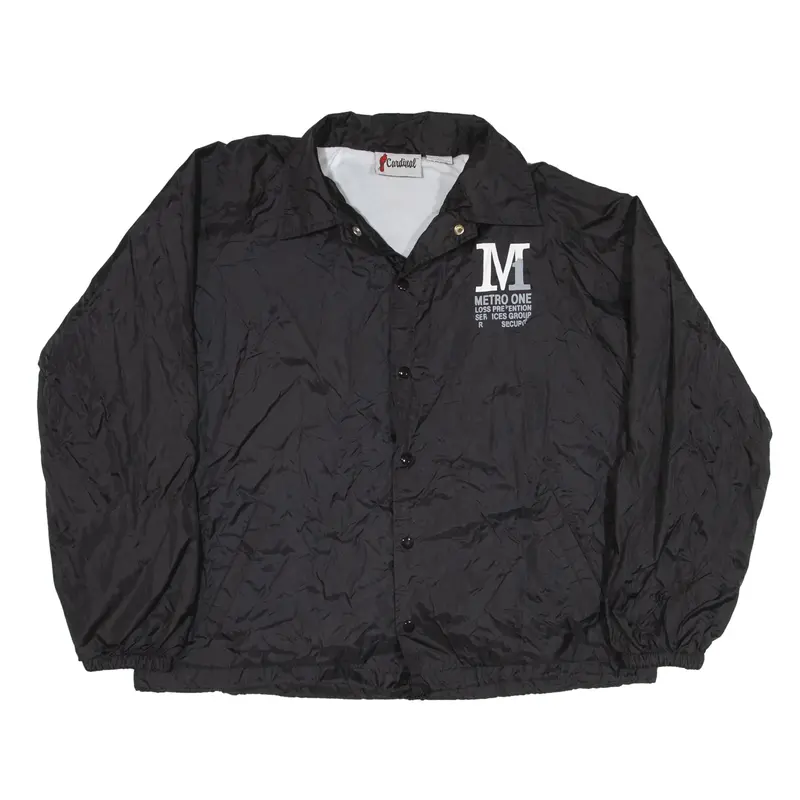 CARDINAL Coach Jacket Black Nylon Mens XL
