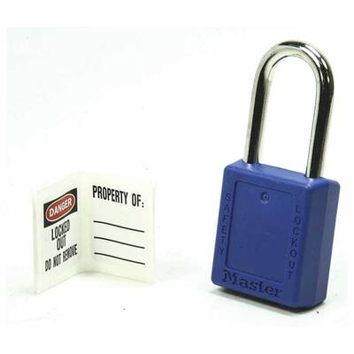 Master Lock Zenex Safety Padlock Thermoplastic, Keyed Different, Body Width: 1-1/2 (38Mm), Shackle Length: 1-1/2 (38Mm), Sh...