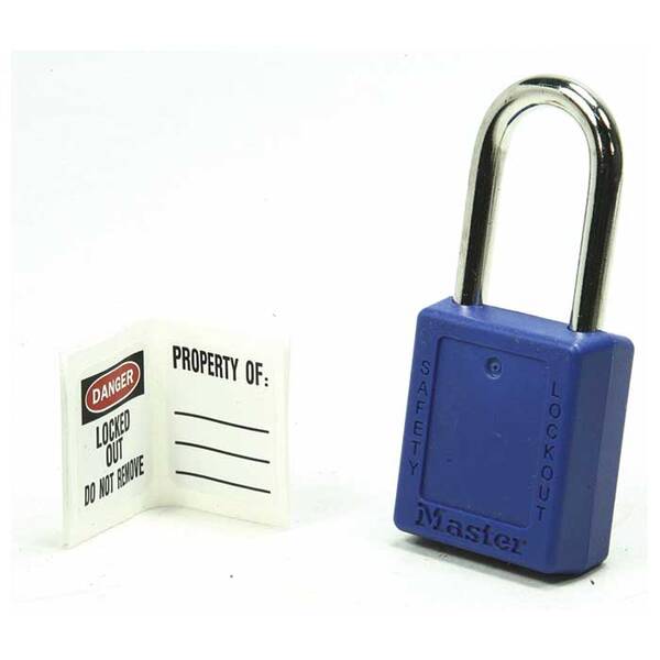 Master Lock Zenex Safety Padlock Thermoplastic, Keyed Different, Body Width: 1-1/2 (38Mm), Shackle Length: 1-1/2 (38Mm), Sh...