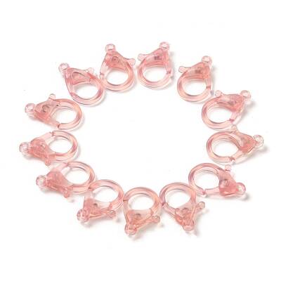 Transparent Plastic Lobster CLaw Clasps