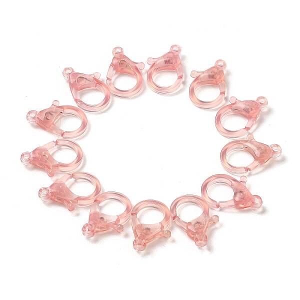 Transparent Plastic Lobster CLaw Clasps