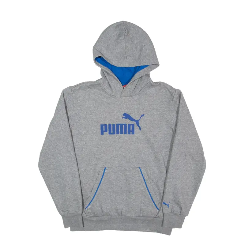 PUMA Hoodie Grey Pullover Womens UK 14