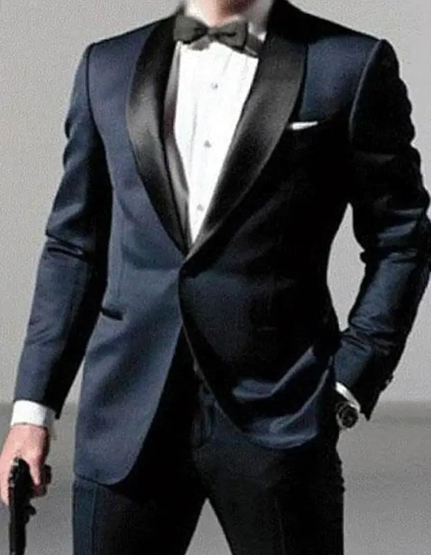 Mens Navy Blue Wedding Tuxedo - Dark Blue Tuxedo Suit