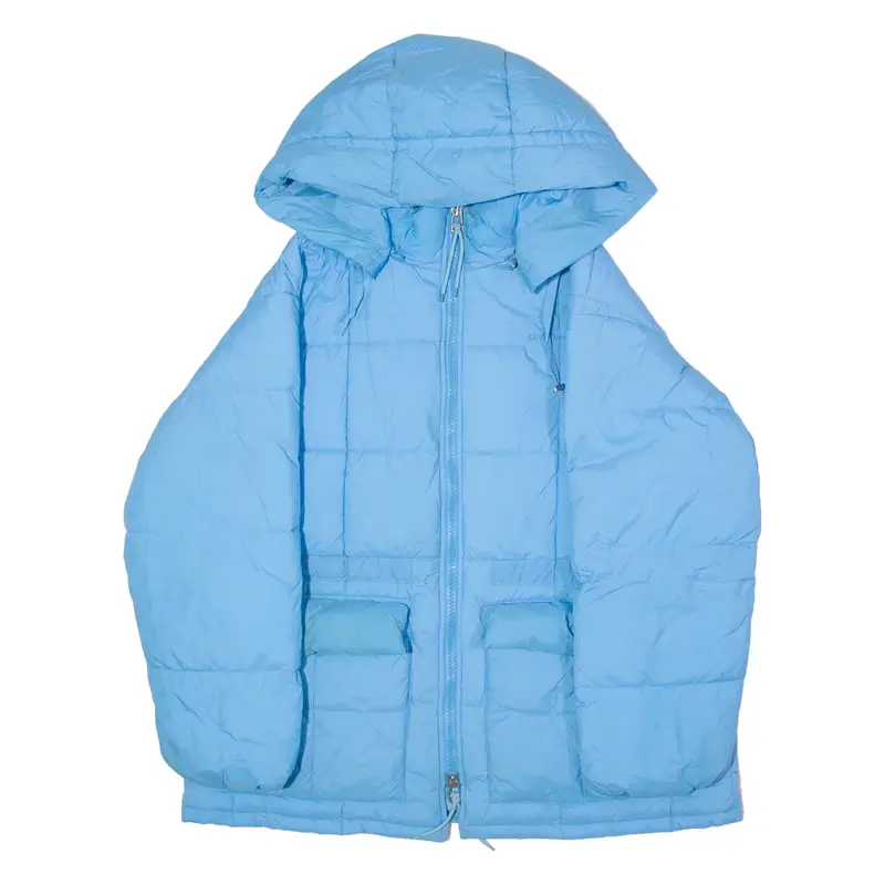 LEVI'S Mens Puffer Jacket Blue Hooded XS