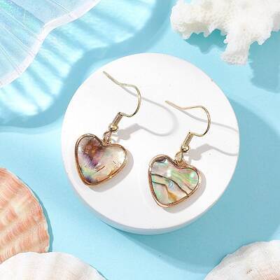 Natural Paua Shell Dangle Earrings