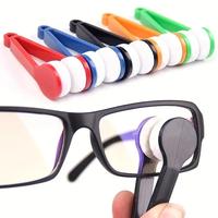 Random Color Portable Glasses Cleaning Cloth Cleaner, 5pcs Multifunctional Glasses Cleaning Tool with Handle, Mini Traceless ...