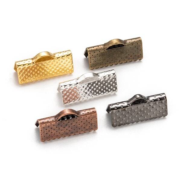 Mixed Iron Ribbon Crimp Ends