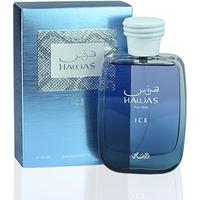 Rasasi Hawas Ice for Men 3.4oz Aromatic Fragrance with Apple, Bergamot, Lemon & Star Anise