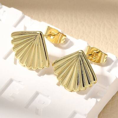 Brass Stud Earrings