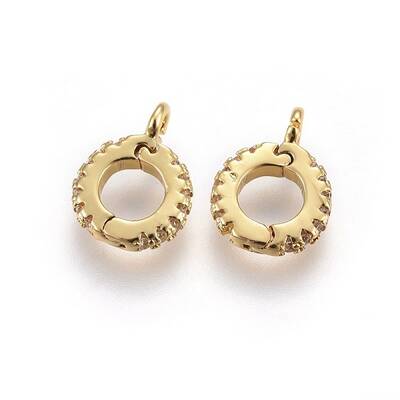 Brass Cubic Zirconia Enhancer Shortener Bails