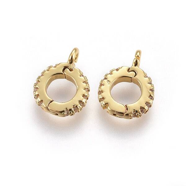 Brass Cubic Zirconia Enhancer Shortener Bails