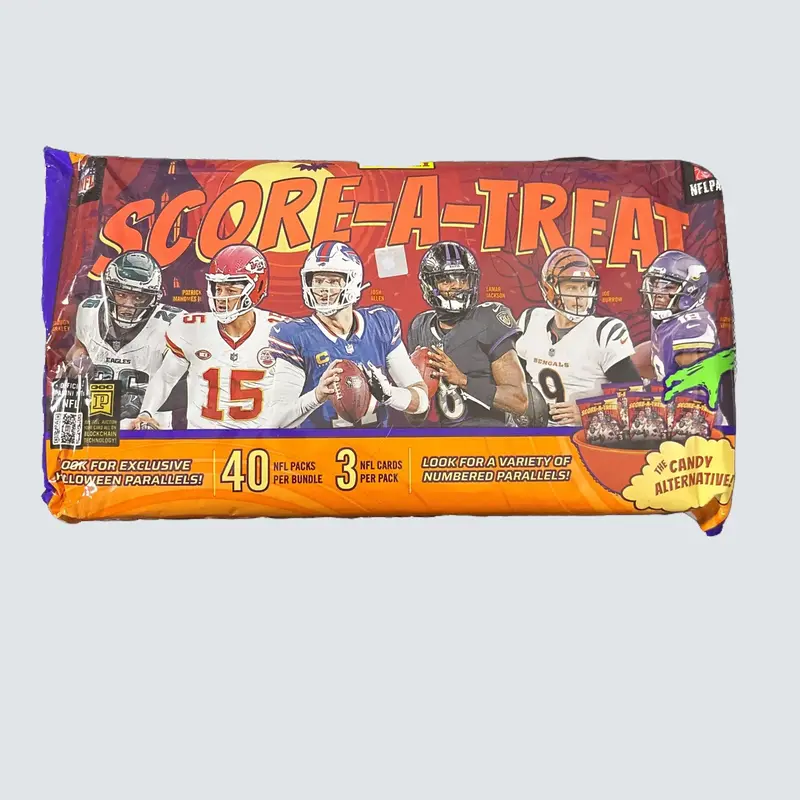 (BREAK) MCM Panini Score a Treat Football Card - 40 NFL Packs, 3 Cards per Pack, Candy Alternative, Collectible Memorabilia