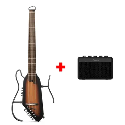 Donner HUSH™ I PRO Acoustic-Electric Travel Guitar - Sunburst Spruce / Guitar+5W Amplifier