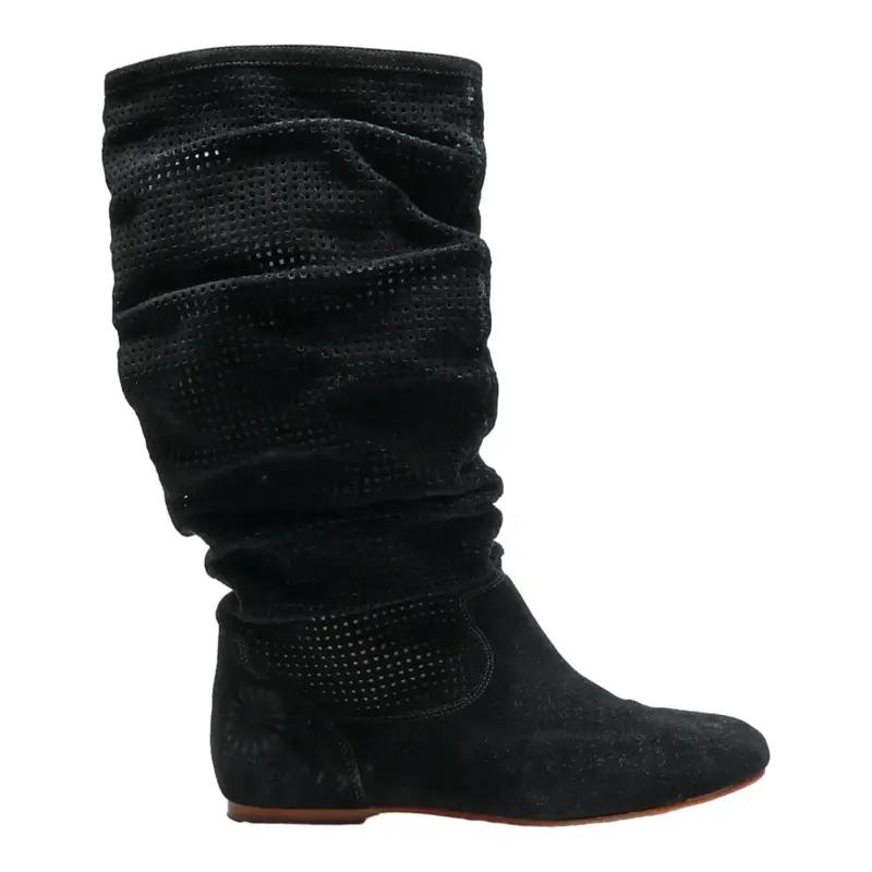 UGG High Boots Black Suede Womens UK 8.5