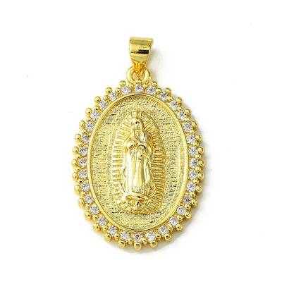 Brass Micro Pave Clear Cubic Zirconia Pendants