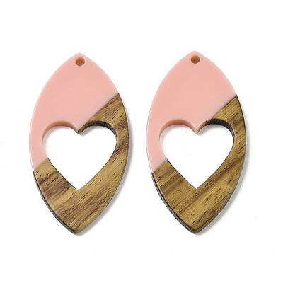Resin and Walnut Pendants