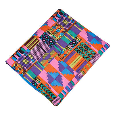 Plain Geometric Printed Polyester Fabric