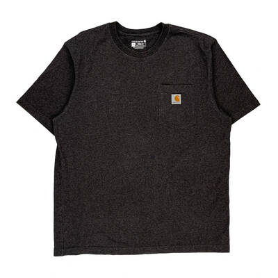 Carhartt T-Shirt - Large Grey Cotton Blend