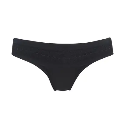 Champagne - Silk & Organic Cotton Brief in Black | Size: 18