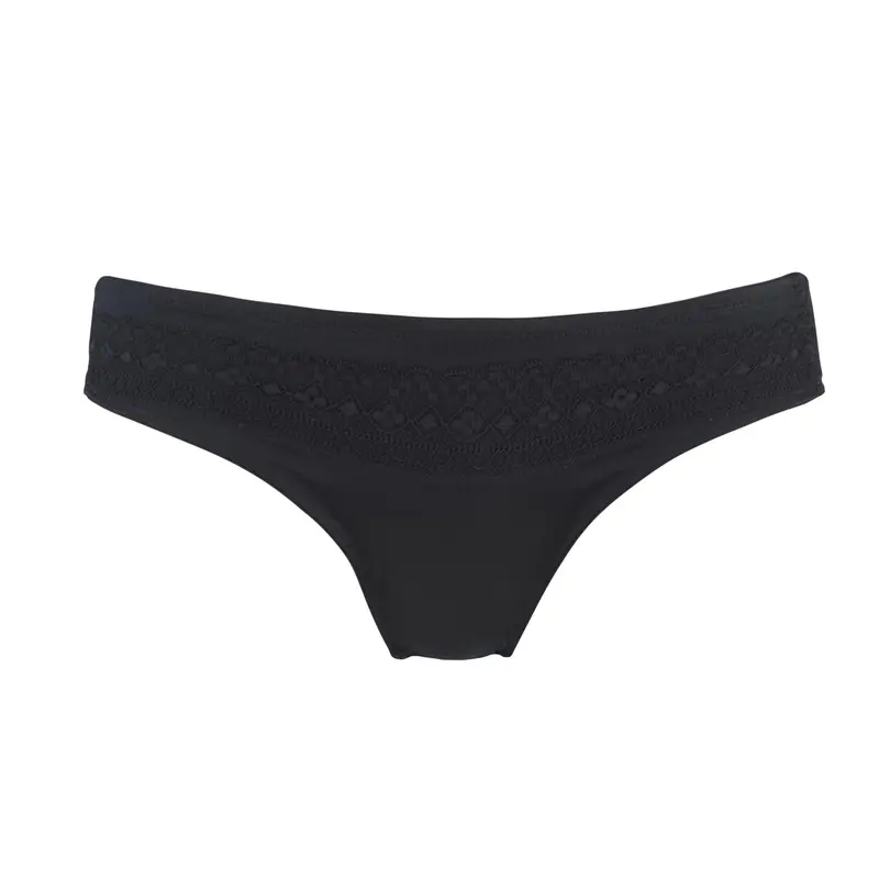 Champagne - Silk & Organic Cotton Brief in Black | Size: 18