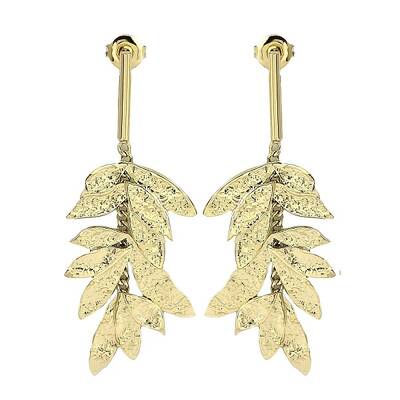 304 Stainless Steel Leaf Stud Earrings