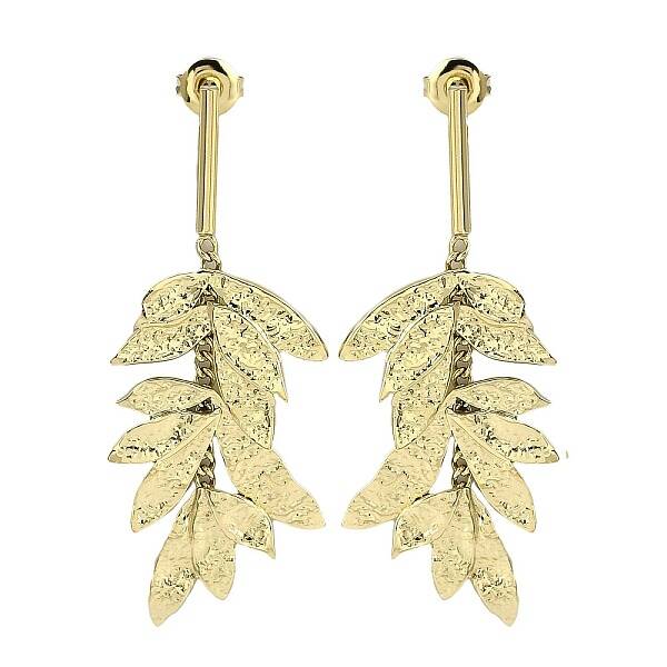 304 Stainless Steel Leaf Stud Earrings