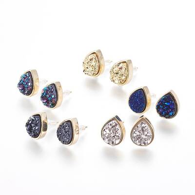 Brass Stud Earrings