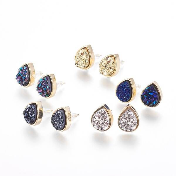 Brass Stud Earrings