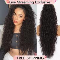 Ponytail Extension Claw Ponytail Long Wavy Ponytail Extension Black 30 Inch Curly Clip Ponytail in Hair Extensions For Women ...