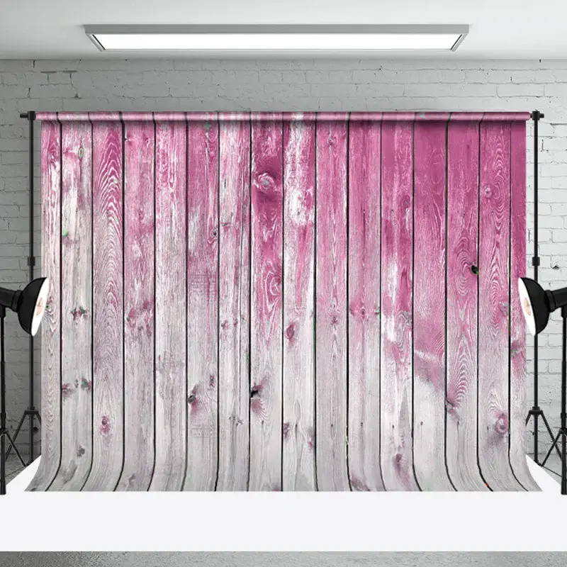 Aperturee Gradient Pink Grey Wood Grain Photography Backdrop, 3X2FT(1MX0.6M), 14 USD, wood backdrops, NYHD9I82-M