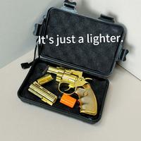 Gifts'Windproof Revolver Lighter[Not included Butane] - Rich Gold, Silver, Black - Refillable & Adjustable | Metal Body with ...