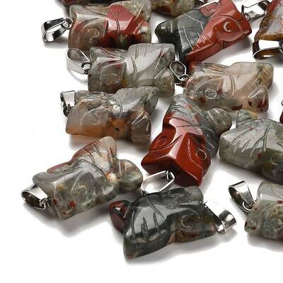 Natural African Bloodstone Pendants