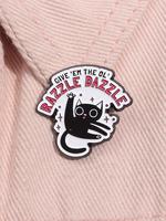 Cartoon Cute Dancing Cat Design Brooch, Fashion Alloy Badge for Daily Clothing Decor, Enamel Pin Suitable for Backpacks, Jean...