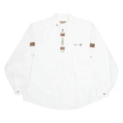 STICKERPOINT Womens Plain Shirt White Long Sleeve XL