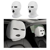 2 PCS Car Headrest Cover, Personalized Funny Car Seat Full Face Mask, Fun Car Trim Kit for Car Front Seat Rest Trim, Universa...
