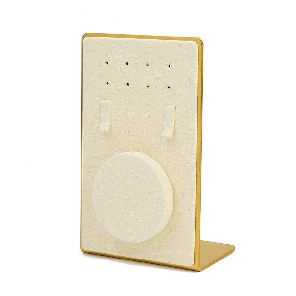 Microfiber L Shaped Jewelry Display Stands for Earrings