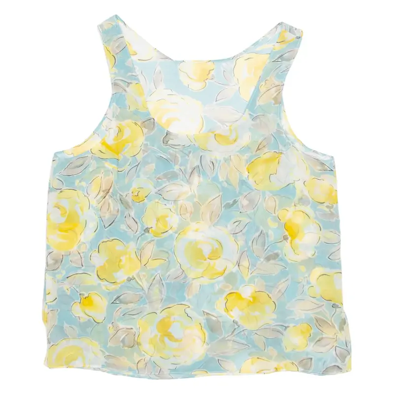 Womens Printed Vest Blue Sleeveless Crazy Pattern M