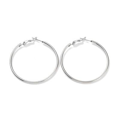 Non-Tarnish Ring 304 Stainless Steel Hoop Earrings for Women Men