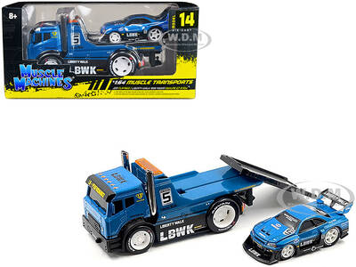JDM Flatbed Truck 5 Blue Metallic \