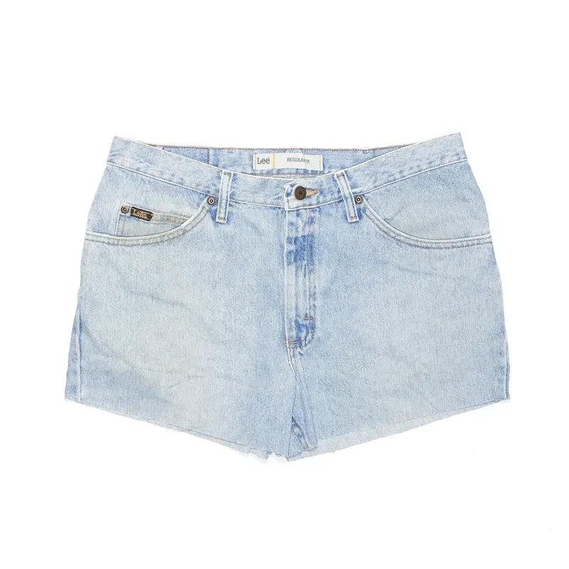 LEE Denim Blue Regular Cut-Off Shorts Womens M W34