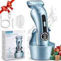 Akunbem Electric Shaver for Women Best Electric Razor for Womens Bikini Legs Underarm Public Hairs Rechargeable Trimmer with ...