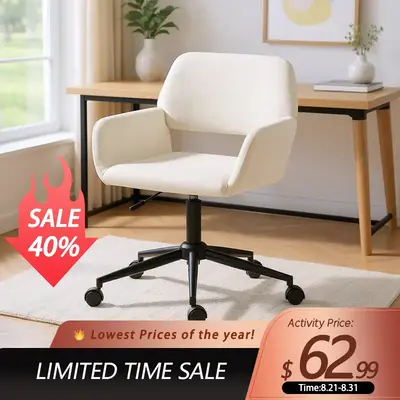 ăBack to SchoolăHomy Casa Classic Modern Design Ergonomic Office Chair with Lumbar Support & Armrests Breathable Fabric H...