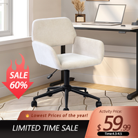 Homy Casa Modern Design Ergonomic Office Chair with Lumbar Support & Armrests Breathable Fabric Height Adjustable Swivel Vani...
