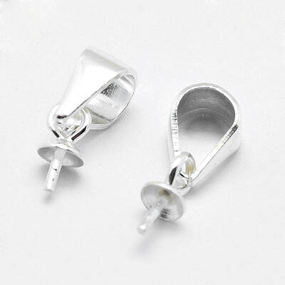 Anti-Tarnish Rhodium Plated 925 Sterling Silver Pendant Bails